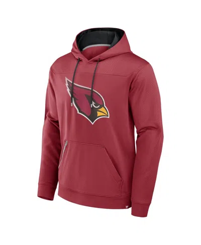 Fanatics Men'sâ Cardinal Arizona Cardinals Defender Pullover Hoodie In Burgundy