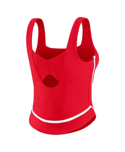 Wear By Erin Andrews Women's Red Kansas City Chiefs Square Neck Tank Top