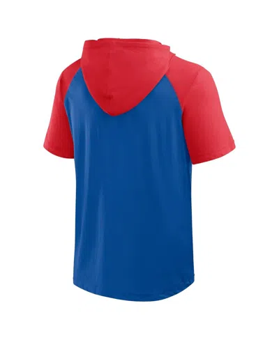 Logo Athletic Men's Royal Texas Rangers Prime Raglan Short Sleeve Hoodie T-shirt