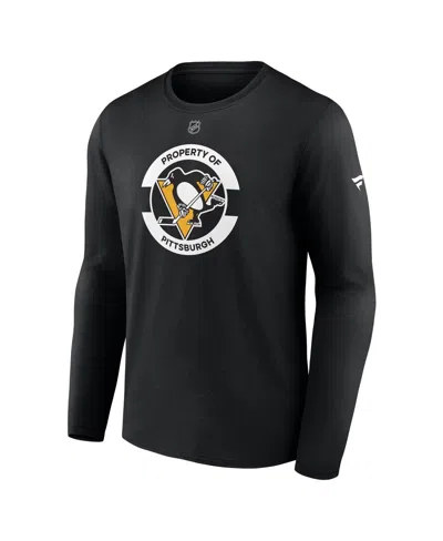Fanatics Men's Black Pittsburgh Penguins Authentic Pro Core Secondary Long Sleeve T-shirt In Black