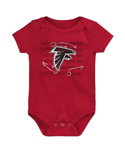 Outerstuff Baby Boys And Girls 3-pack Atlanta Falcons Team Starter Bodysuit In Black