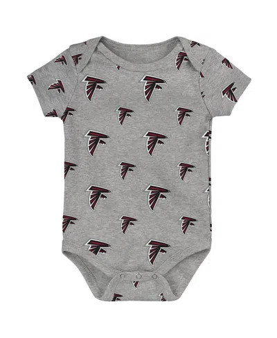 Outerstuff Baby Boys And Girls 3-pack Atlanta Falcons Team Starter Bodysuit In Black