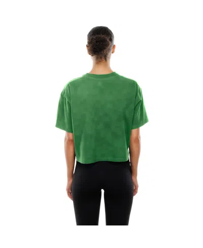 New Era Women's Kelly Green Philadelphia Eagles Cropped Boxy Sport Classics Mineral Wash T-shirt