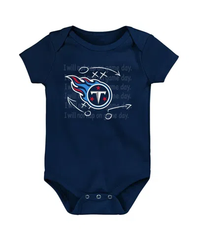 Outerstuff Baby Boys And Girls 3-pack Tennessee Titans Oilers Throwback Team Starter Bodysuit In Blue