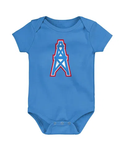 Outerstuff Baby Boys And Girls 3-pack Tennessee Titans Oilers Throwback Team Starter Bodysuit In Blue