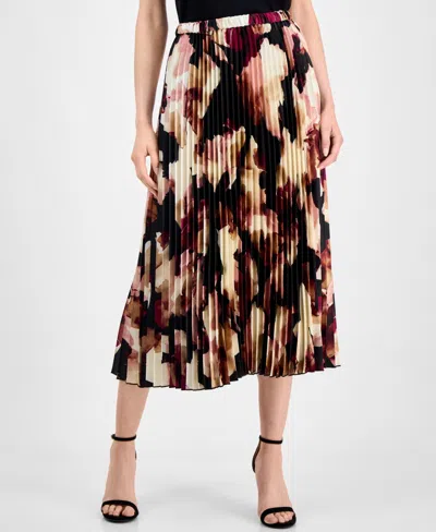 Anne Klein Pleated Pull-on Midi Skirt