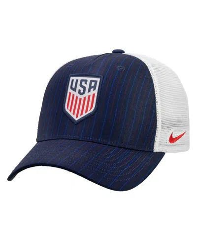 Nike Men's And Women's Navy Usmnt Rise Printed Trucker Adjustable Hat