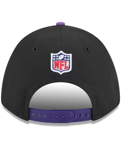New Era Big Boys And Girls Black/purple Minnesota Vikings 2025 Nfl Draft 9forty A-frame M-crown Adjustable H In Black