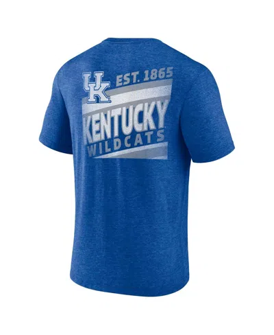 Fanatics Heather Royal Kentucky Wildcats Ideal Faded Tri-blend T-shirt In Blue