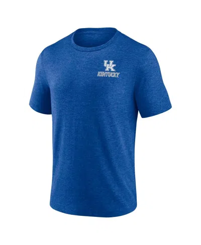 Fanatics Heather Royal Kentucky Wildcats Ideal Faded Tri-blend T-shirt In Blue