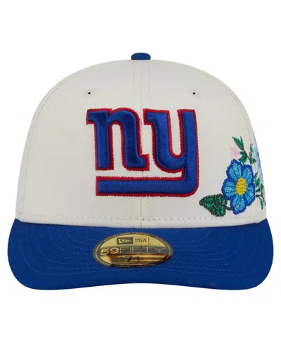 New Era Men's Cream/royal New York Giants Tonal Floral 59fifty Fitted Hat