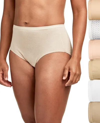 Hanes Women's 6-pk. Ultimate Breathable Brief Underwear 40h6cc In Neutral