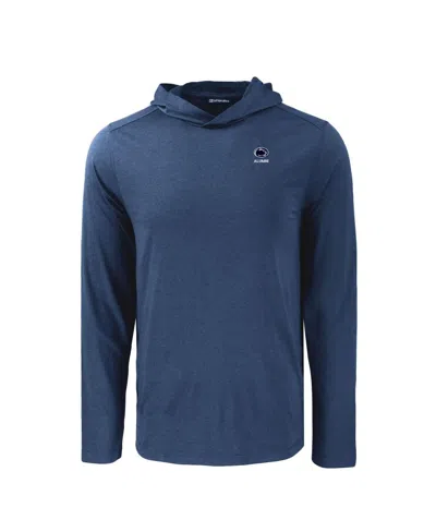 Cutter & Buck Men's Navy Navy Midshipmen Coastline Epic Comfort Eco Long Sleeve Hoodie T-shirt