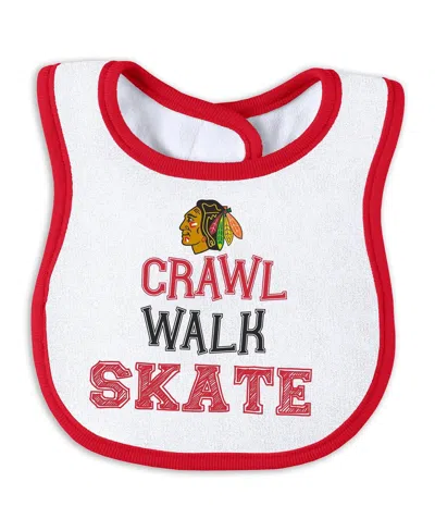 Wear By Erin Andrews Baby Boys And Girls Chicago Blackhawks Sleep And Play Sleeper With Bib Set In White