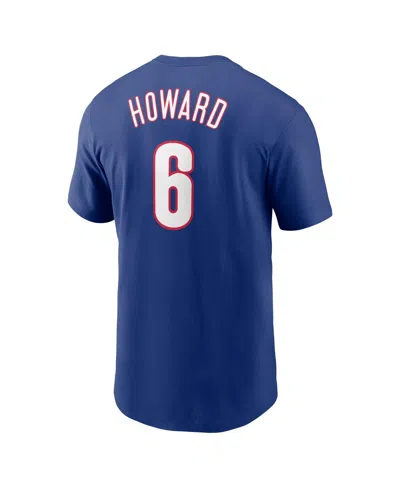 Nike Men's Ryan Howard Royal Philadelphia Phillies Fuse Name Number T-shirt In Blue
