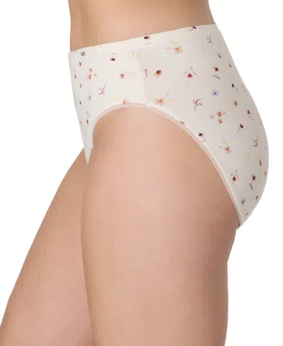 Bali Women's Lux Cotton Essentials High-cut Underwear Dflehc In Black