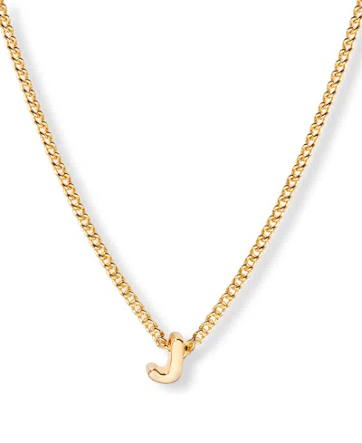 Brook & York Gold Plated Kira Mini Initial Short Pendant Necklace
