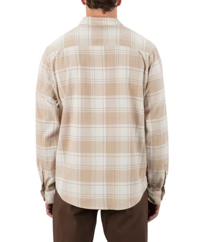 Hurley Men's Portland Stretch Flannel Long Sleeve Shirt In Neutral