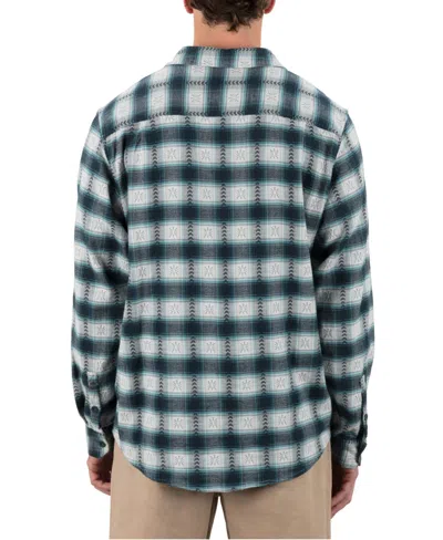 Hurley Men's Portland Stretch Flannel Long Sleeve Shirt In Black