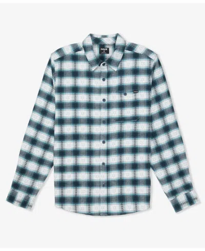 Hurley Men's Portland Stretch Flannel Long Sleeve Shirt In Black