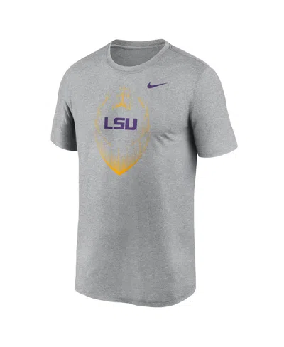 Nike Men's Heather Gray Lsu Tigers Primetime Legend Icon Performance T-shirt In Gray