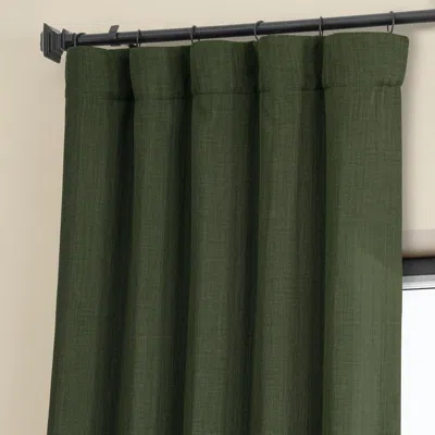 Half Price Drapes Mink Textured Faux Linen Room Darkening Curtain