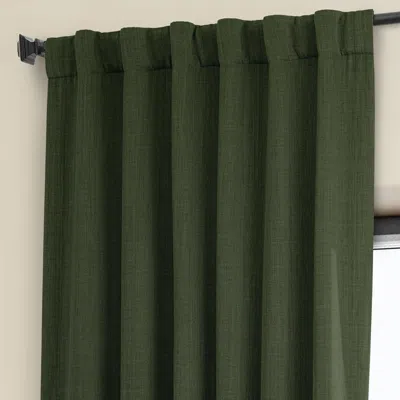 Half Price Drapes Mink Textured Faux Linen Room Darkening Curtain