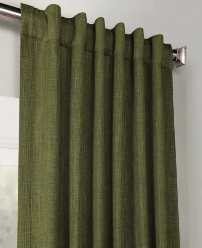 Half Price Drapes Mink Textured Faux Linen Room Darkening Curtain