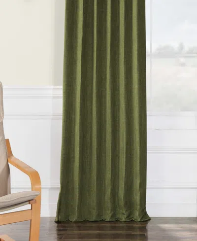 Half Price Drapes Mink Textured Faux Linen Room Darkening Curtain