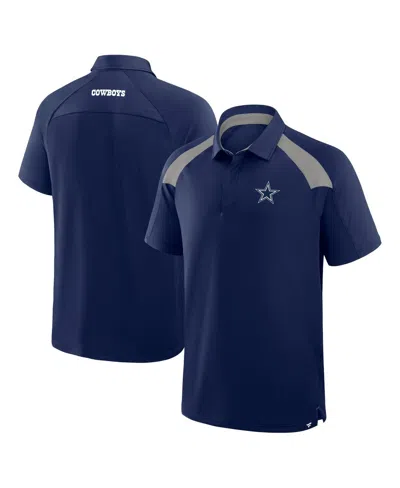 Fanatics Men'sâ Navy Dallas Cowboys Back Around Raglan Polo Shirt In Blue