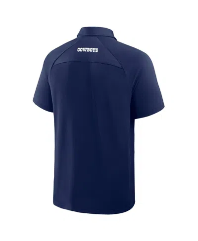Fanatics Men'sâ Navy Dallas Cowboys Back Around Raglan Polo Shirt In Blue