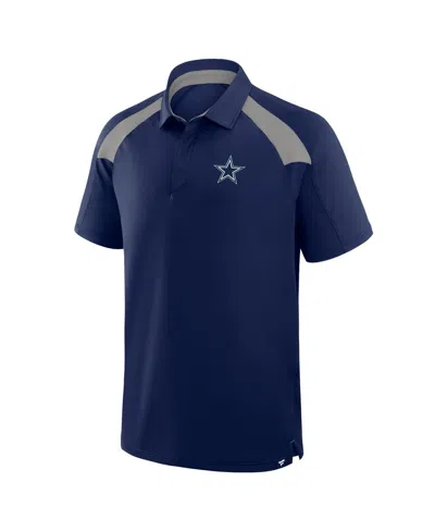 Fanatics Men'sâ Navy Dallas Cowboys Back Around Raglan Polo Shirt In Blue