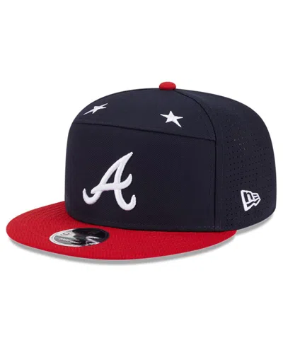 New Era Men's Navy/red Atlanta Braves 2025 Mlb All-star Game Side Patch 9fifty Snapback Hat