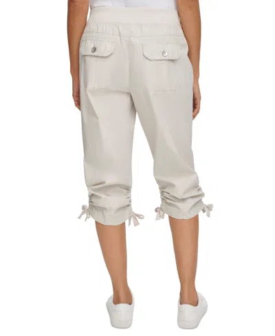 Calvin Klein Women's Convertible Cargo Capri Pants In Gray