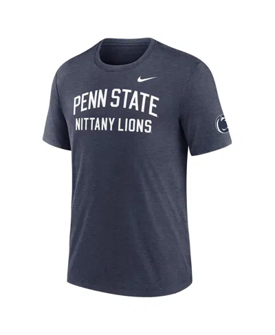 Nike Heather Navy Penn State Nittany Lions Campus Collegiate Block Tri-blend T-shirt