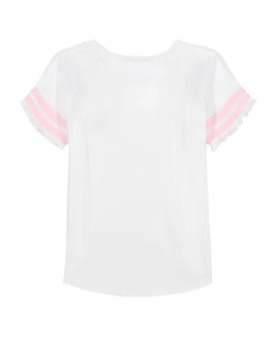 Tommy Hilfiger Big Girls Pointelle Short Sleeve T-shirt In White