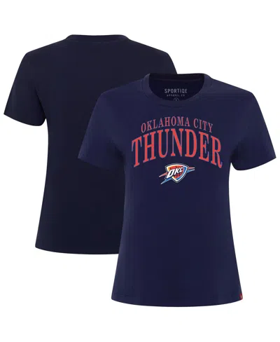 Sportiqe Women's Navy Oklahoma City Thunder Arcadia Boxy T-shirt