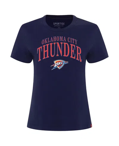 Sportiqe Women's Navy Oklahoma City Thunder Arcadia Boxy T-shirt