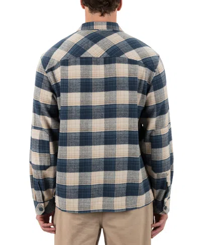 Hurley Men's Santa Cruz Seaside Flannel Long Sleeve Shirt In Multi