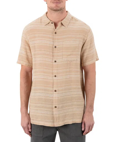 Hurley Men's Oceanside Short Sleeve Shirt In Neutral