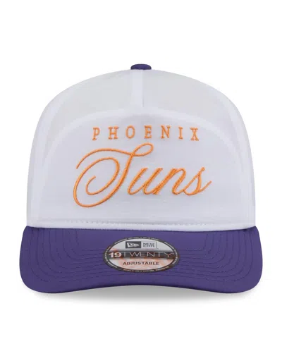 New Era Men's White/purple Phoenix Suns 2025 Nba Draft On-stage Nylon 19twenty Adjustable Hat