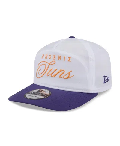 New Era Men's White/purple Phoenix Suns 2025 Nba Draft On-stage Nylon 19twenty Adjustable Hat