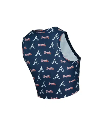 Concepts Sport Women'sâ 2-piece Navy Atlanta Braves Knit Tank Top And Skort Set