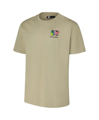 Freeze Max Men's Tan Mtv Color Blocking Loose Fit T-shirt In Brown