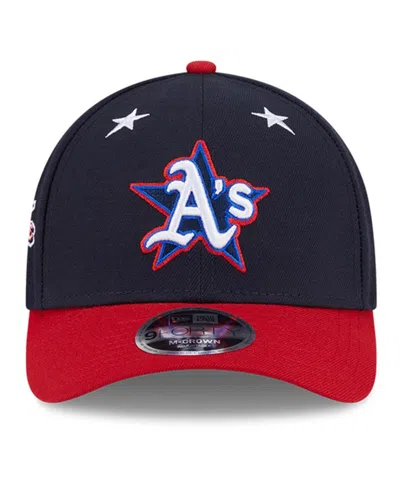 New Era Men's Navy/red Athletics 2025 Mlb All-star Game Workout 9forty M-crown Adjustable Hat