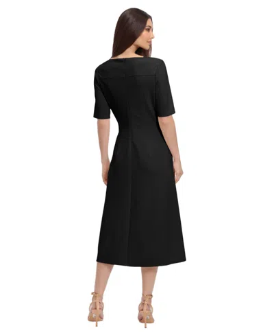 Maggy London Women's Short-sleeve Midi Dress