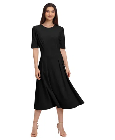 Maggy London Women's Short-sleeve Midi Dress