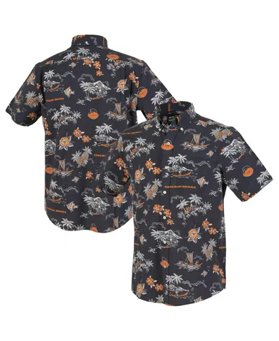 Reyn Spooner Navy Chicago Bears Throwback Kekai Performance Button-down Shirt In Multi