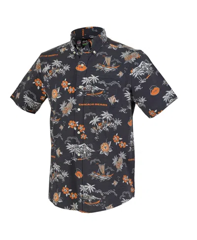 Reyn Spooner Navy Chicago Bears Throwback Kekai Performance Button-down Shirt In Multi