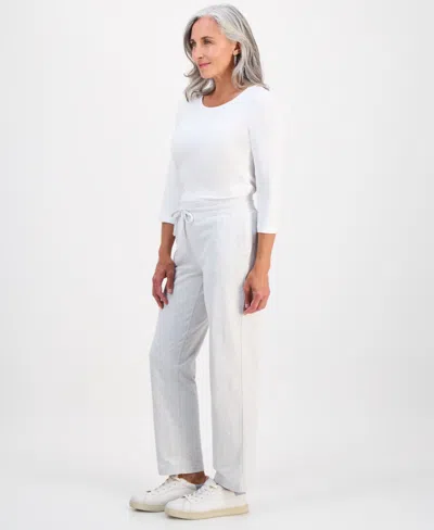 Style & Co Petite Mid-rise Drawstring Pants, Exclusively At Macy's